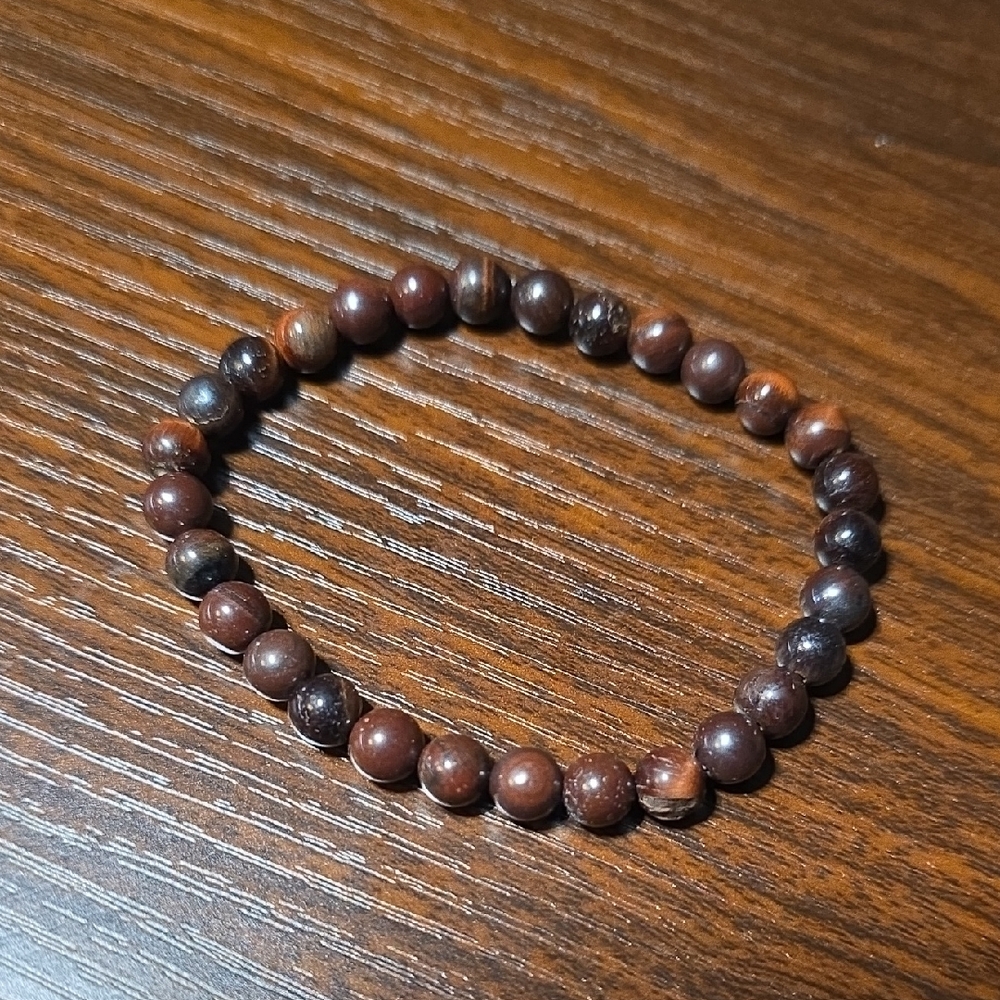 Brown Beaded Stone Bracelet,NWOT